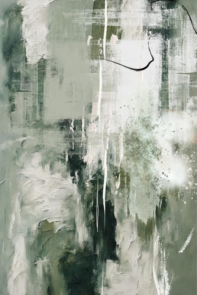 Modern Green Textures by Sally Ann Moss — canvas wall art