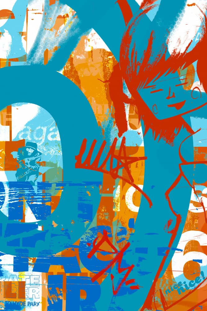 Urban Pop Art Woman by Simon Goggin — canvas wall art