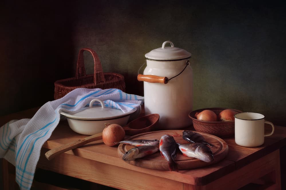Rustic Kitchen Still Life by Tatyana Skorokhod — canvas wall art