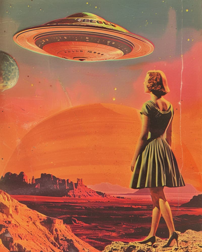 Woman Under Alien Sky by Samantha Hearn — canvas wall art