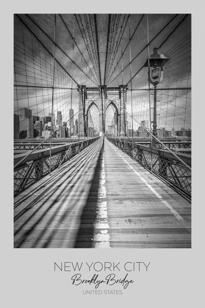 Brooklyn Bridge City View by Melanie Viola — canvas wall art
