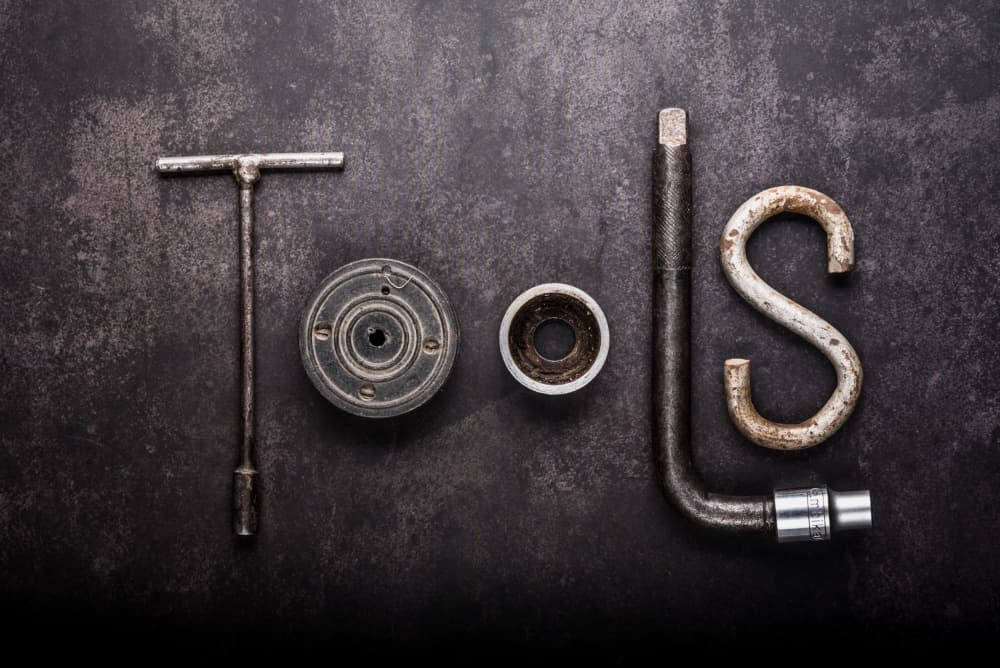 Metal Word Tools by Sumit Dhuper — canvas wall art