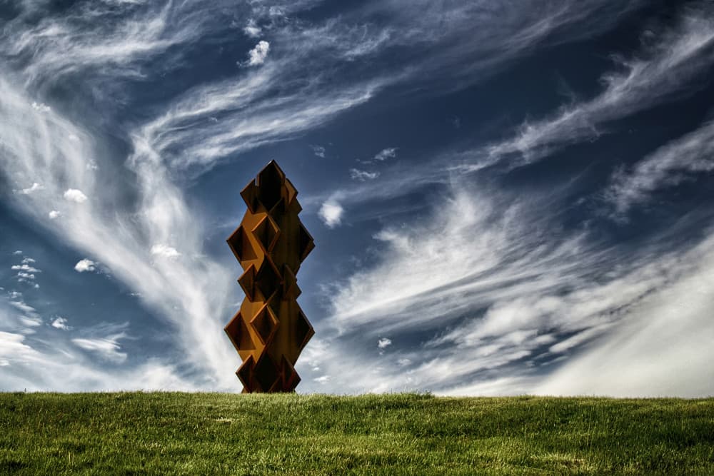 Geometric Sculpture Sky by Þorsteinn H. Ingibergsson — canvas wall art