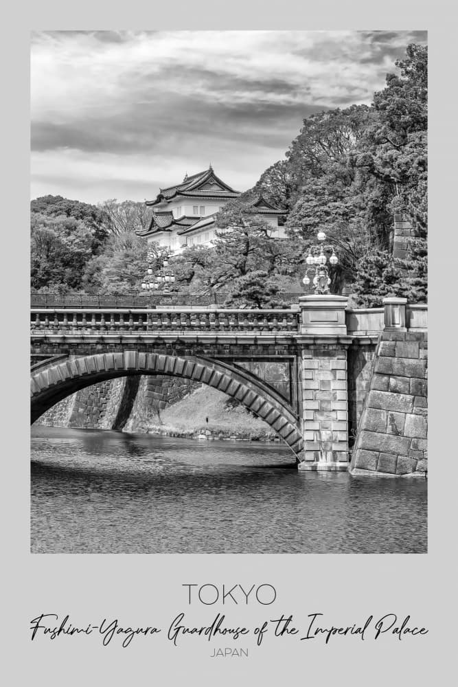 Tokyo Imperial Palace Bridge by Melanie Viola — canvas wall art