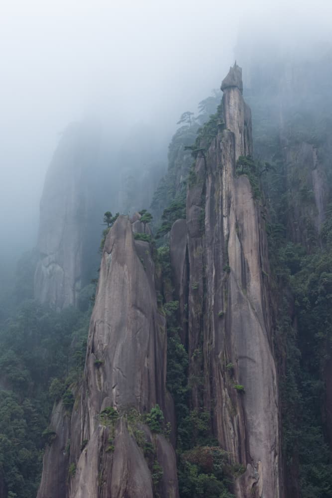 Misty Mountain Peaks by Simoon — canvas wall art