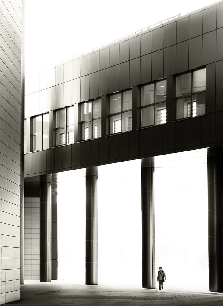 Modern Urban Solitude by Anna Niemiec — canvas wall art