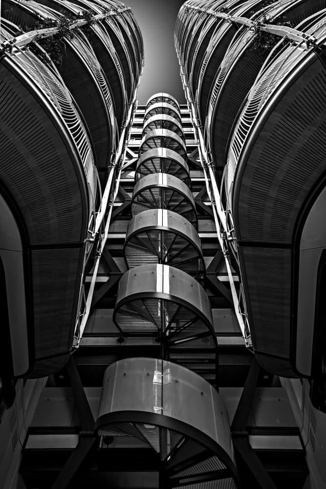 Spiral Staircase Symmetry by Roland Weber — canvas wall art