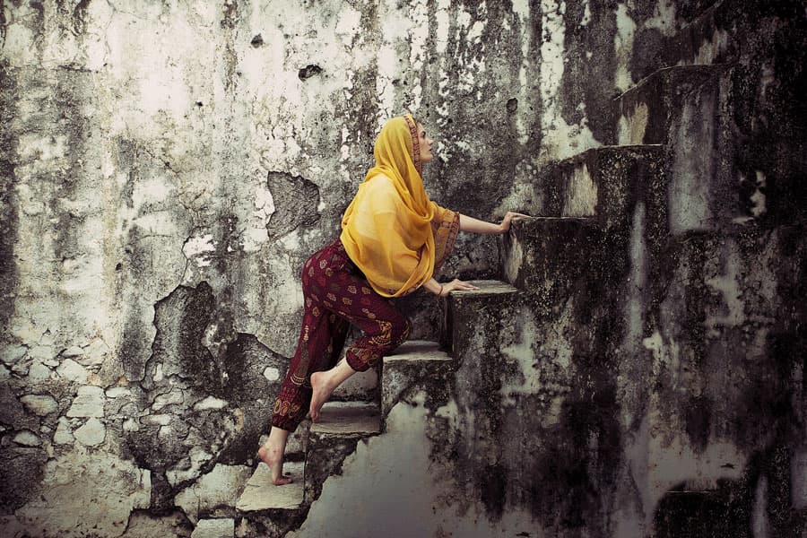 Ascending Ancient Steps by kenp — canvas wall art