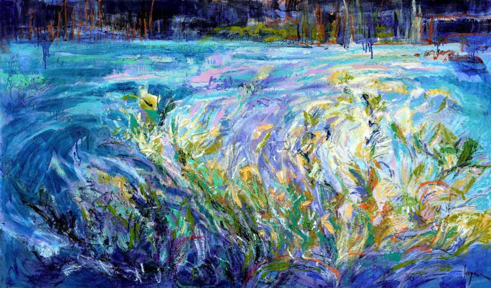Brilliant Bloom Scape by Dorothy Fagan — canvas wall art