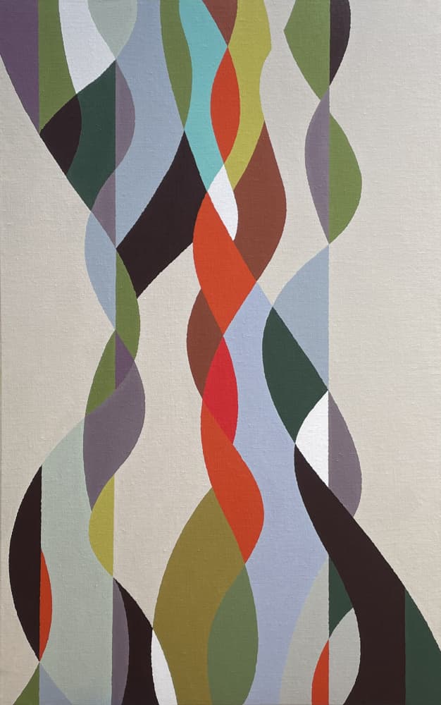 Colorful Flowing Curves by Rafa Mateo — canvas wall art