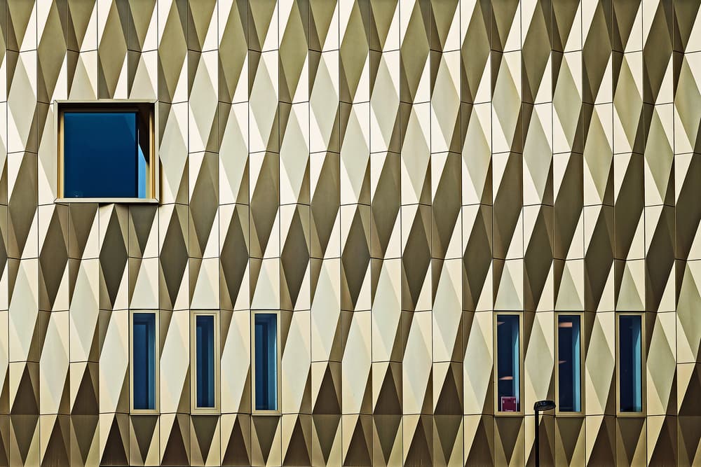 Modern Geometric Facade by Henk van Maastricht — canvas wall art