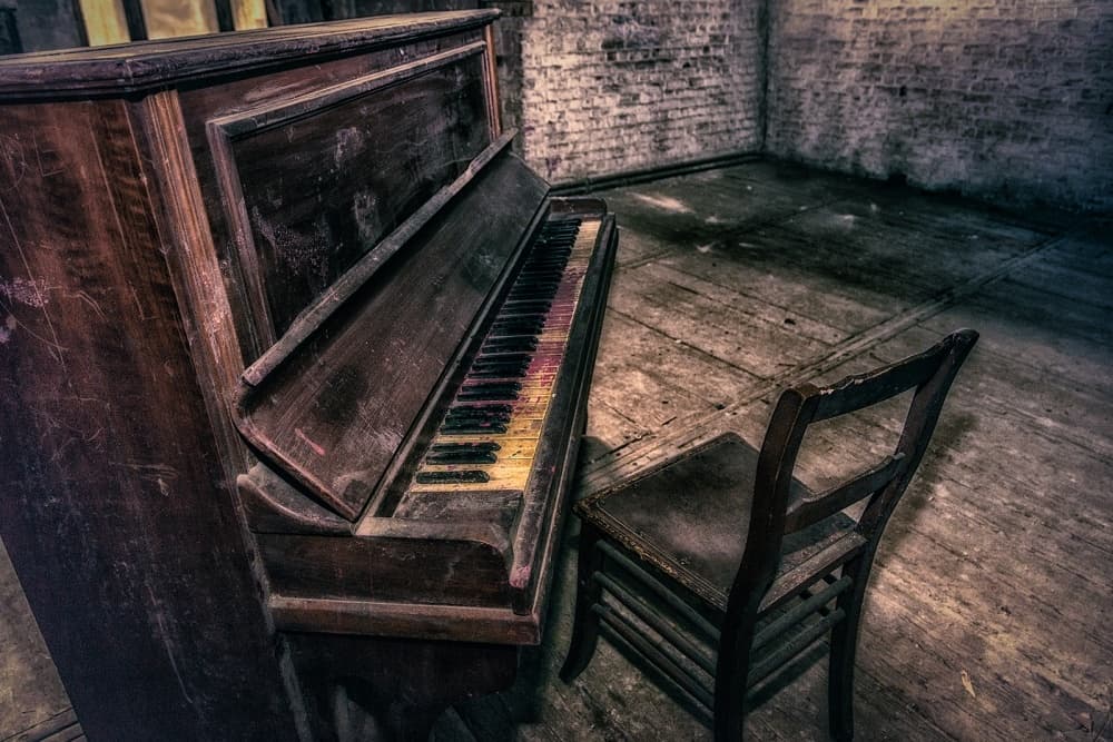Forgotten Piano Room by Adrian Popan — canvas wall art