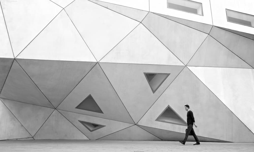 Urban Geometry Stroll by Magdalena Roeseler — canvas wall art