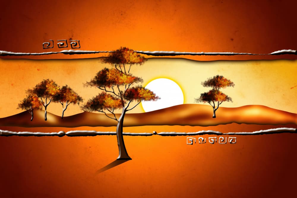 Golden Savanna Sunset by Rafal Kulik — canvas wall art