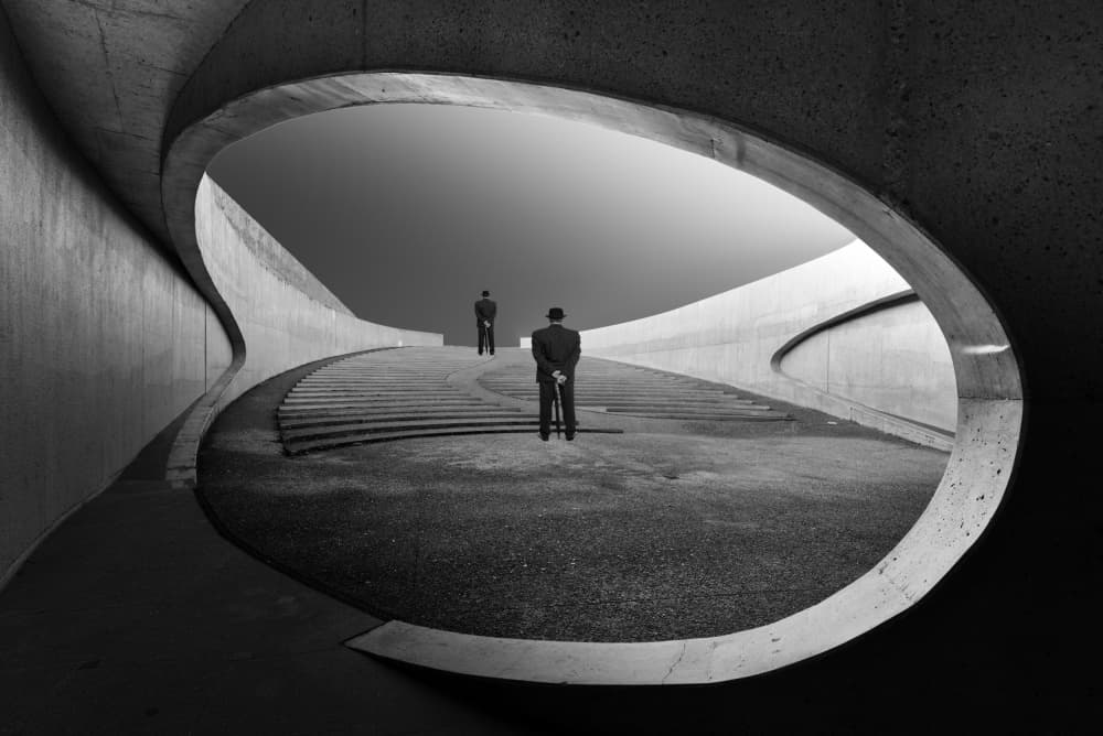 Curved Path Figures by monique gilleman — canvas wall art