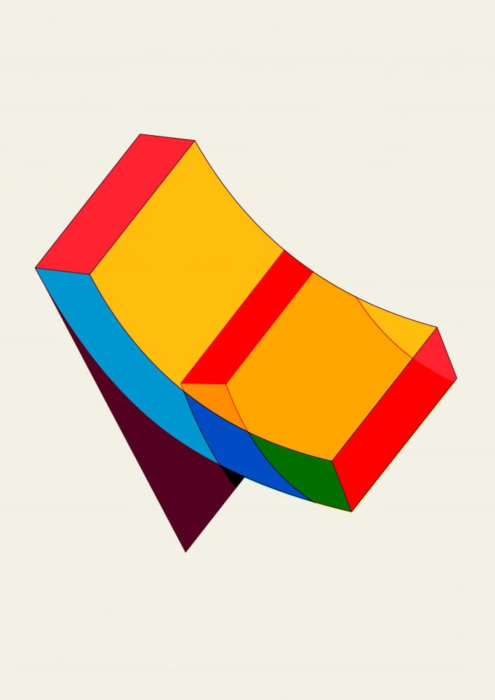 Colorful Geometric Forms by Will Da Costa — canvas wall art