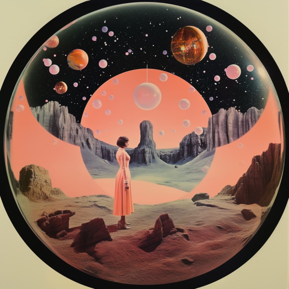 Pink Planet Solitude by Samantha Hearn — canvas wall art