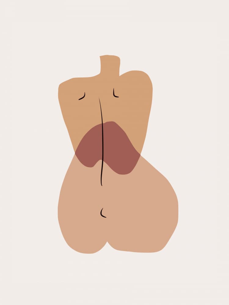 Abstract Female Form by Little Dean — canvas wall art