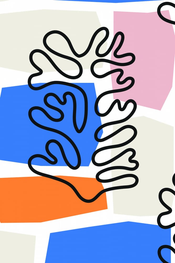 Modern Organic Shapes by jay stanley — canvas wall art
