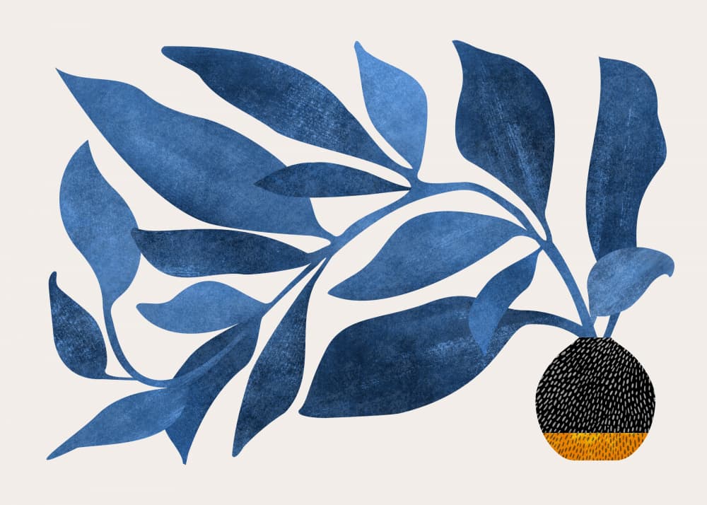 Wandering Ivy in Blue by Kristian Gallagher — canvas wall art