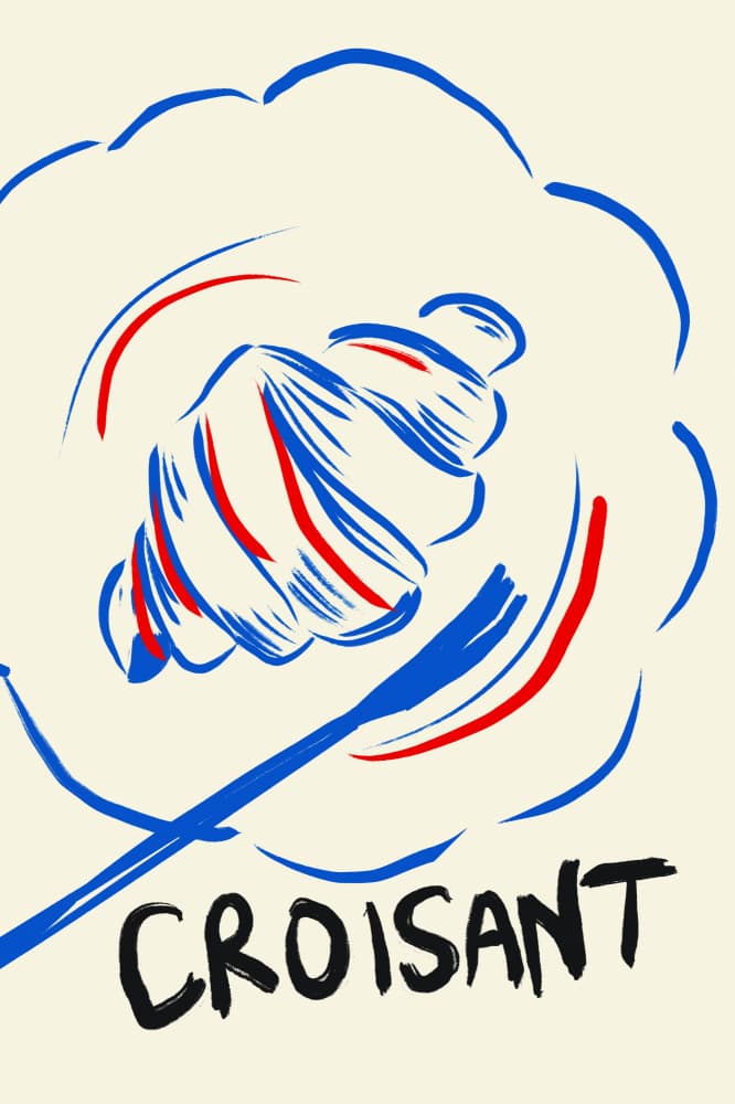 French Croissant Graphic by sucidraw — canvas wall art