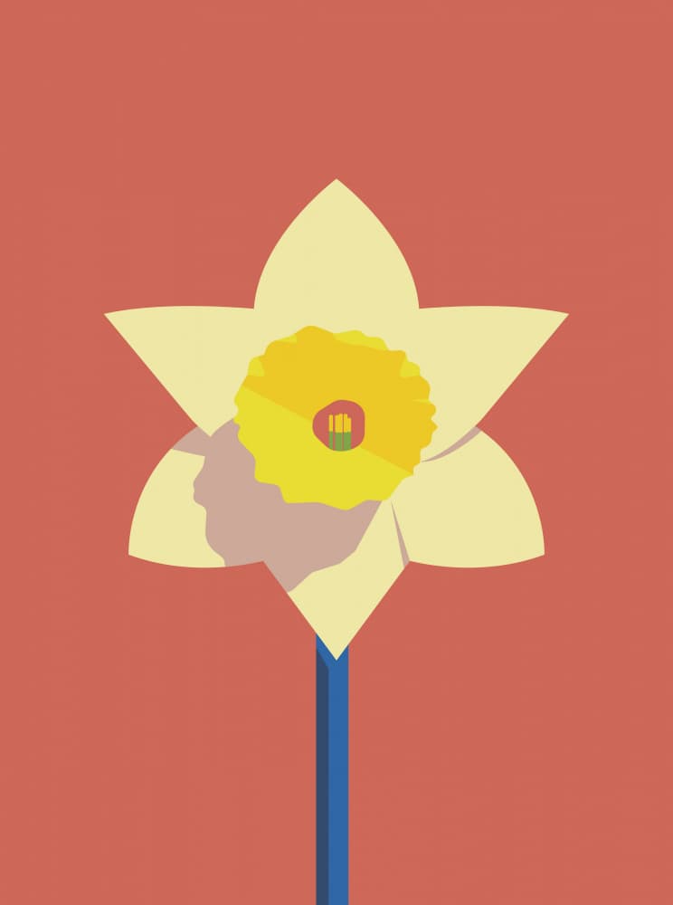 Bold Daffodil Bloom by DARIA IVANOVNA — canvas wall art