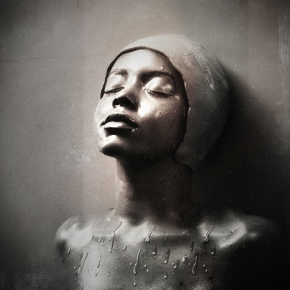 Metallic Serene Woman by Holger Droste — canvas wall art