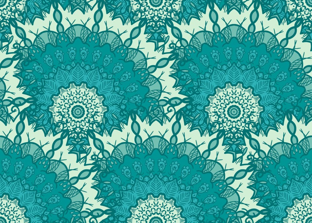Serene Teal Mandalas by Marika Barsrsind — canvas wall art