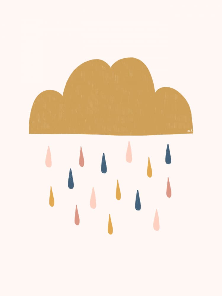 Colorful Rain Cloud by Menina Lisboa — canvas wall art