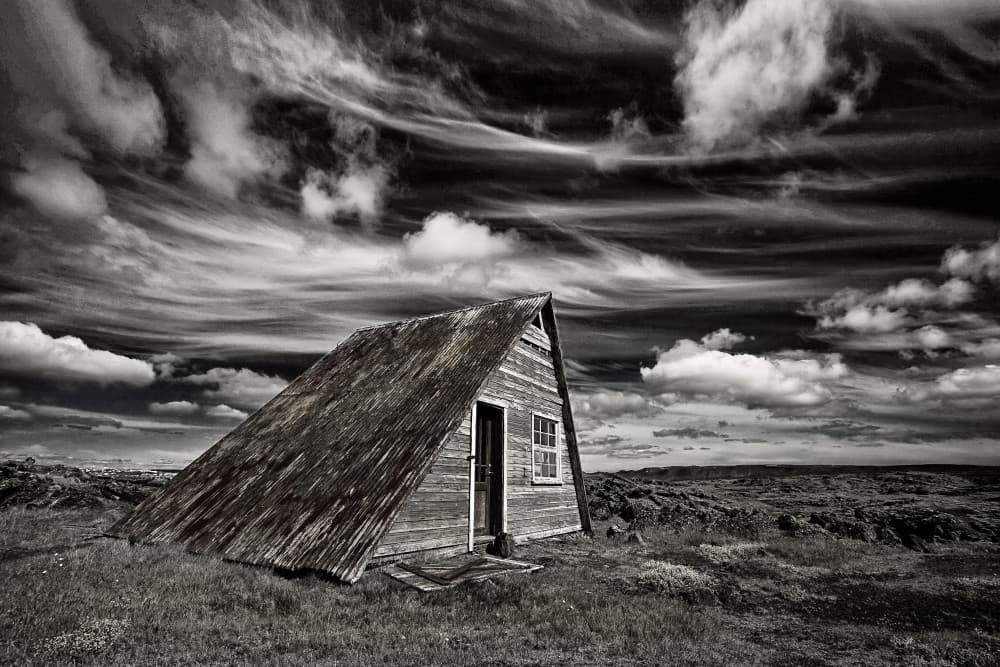 Lonely Cabin Sky by Þorsteinn H. Ingibergsson — canvas wall art