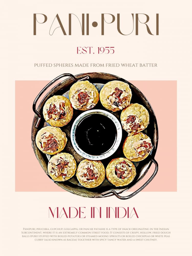 Authentic Indian Pani Puri by Nazma Khokhar — canvas wall art