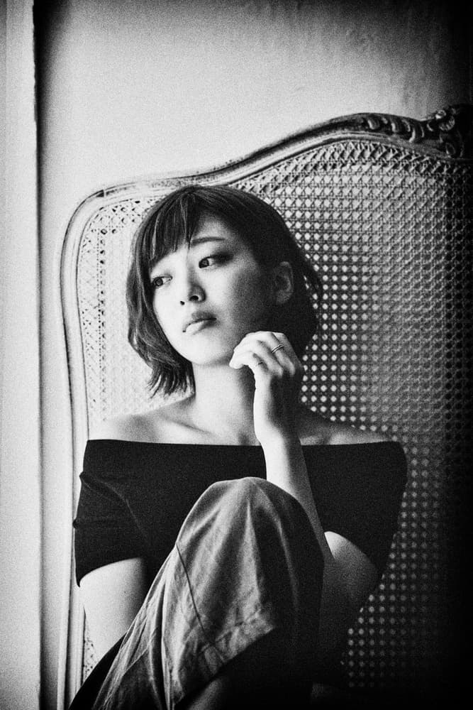 Pensive Woman Black White by Masatoshi Washimi — canvas wall art