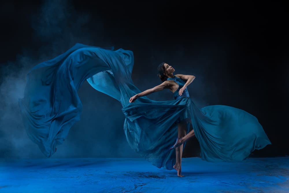 Elegant Blue Dancer by Lisdiyanto Suhardjo — canvas wall art