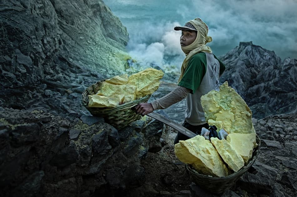 Sulfur Miner's Burden by Ismail raja sulbar — canvas wall art