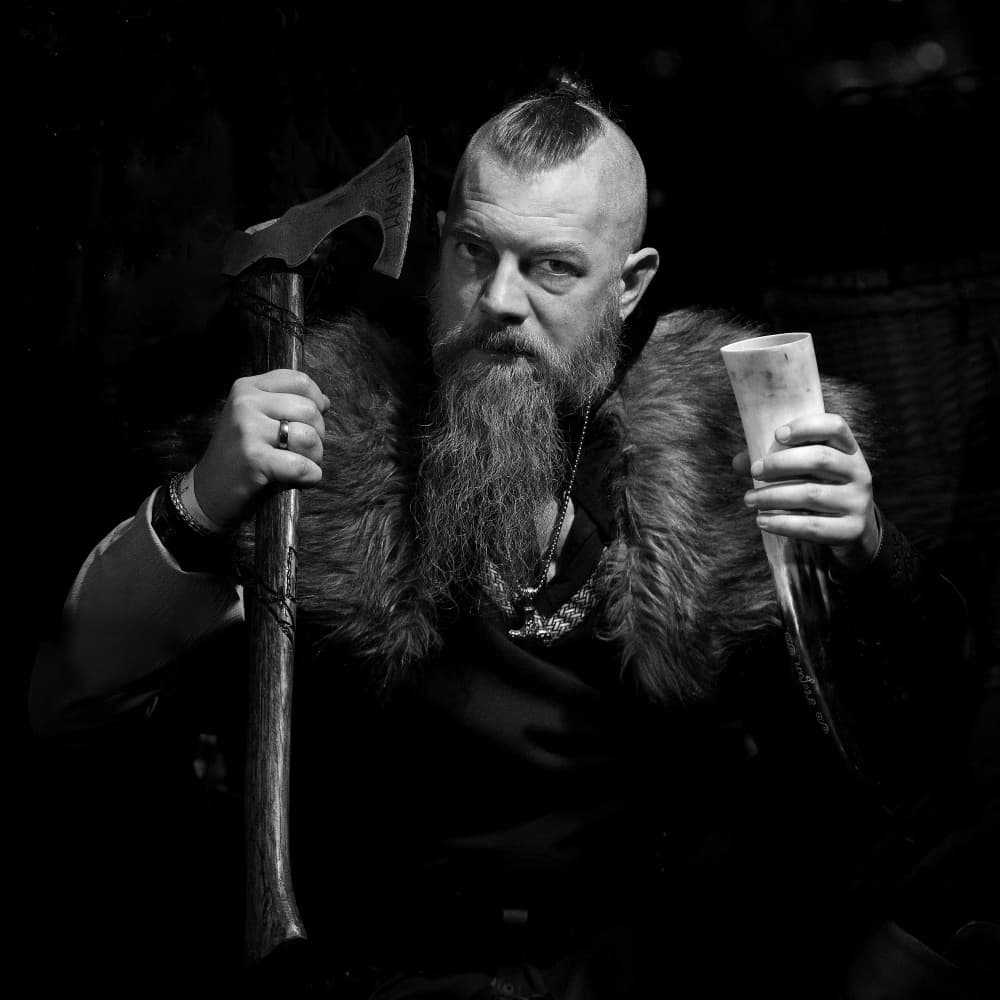 Bearded Viking Chieftain by Milan Uhrin AFIAP AZSF — canvas wall art