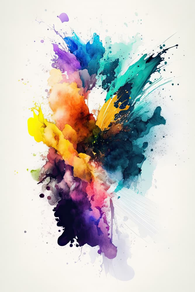 Colorful Paint Burst by Mauro — canvas wall art