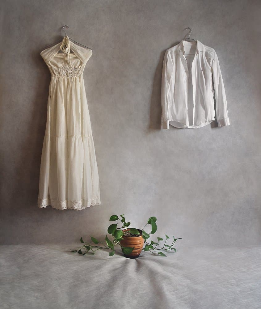 Soft Neutral Garments by Maryam sadat Ahmadi — canvas wall art