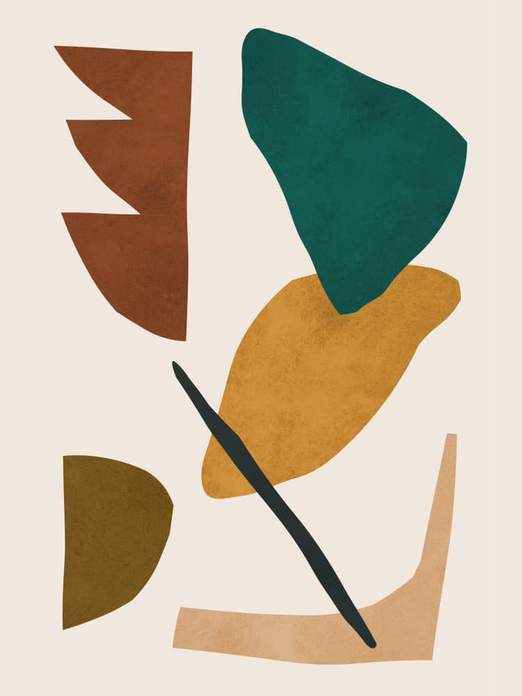 Modern Organic Shapes by Vitor Costa — canvas wall art