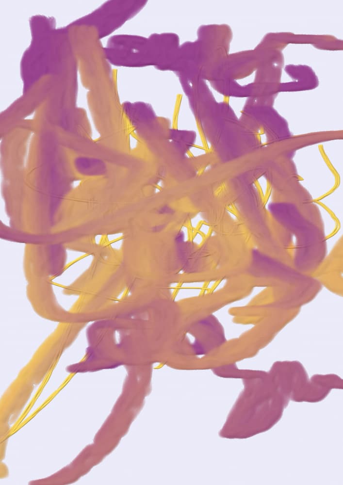 Vibrant Abstract Flow by Lembayung senja studio [Vintage Poster] — canvas wall art