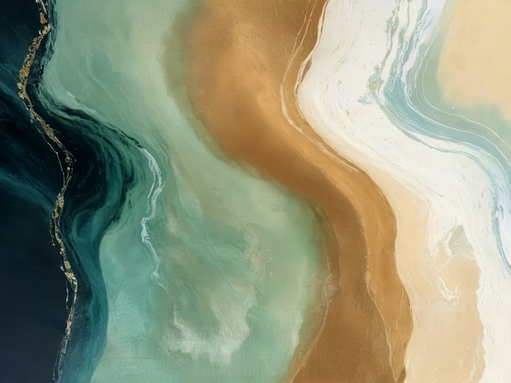 Serene Coastal Flow by Alpenglow Workshop — canvas wall art