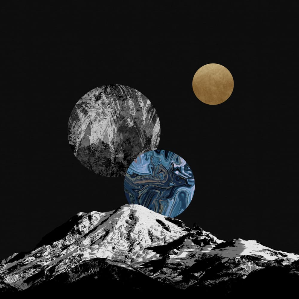 Cosmic Mountain Peaks by Orara Studio — canvas wall art