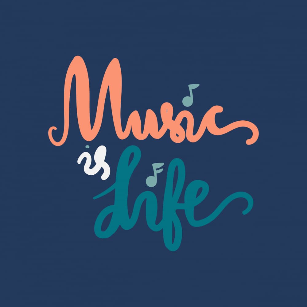 Music Is Life Quote by Marika Barsrsind — canvas wall art