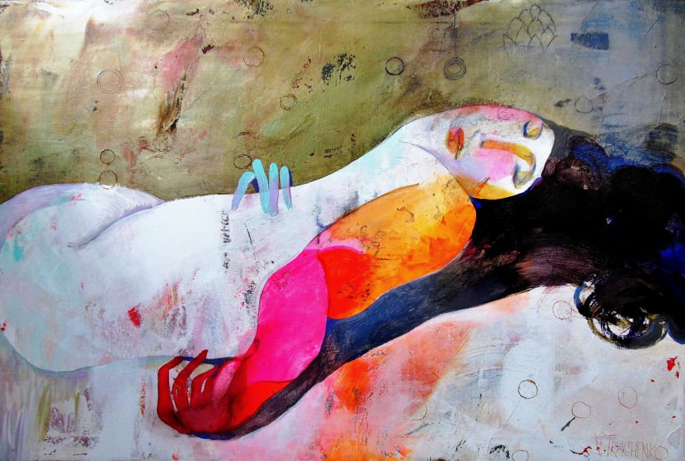 Vivid Abstract Nude by Victor Tkachenko — canvas wall art