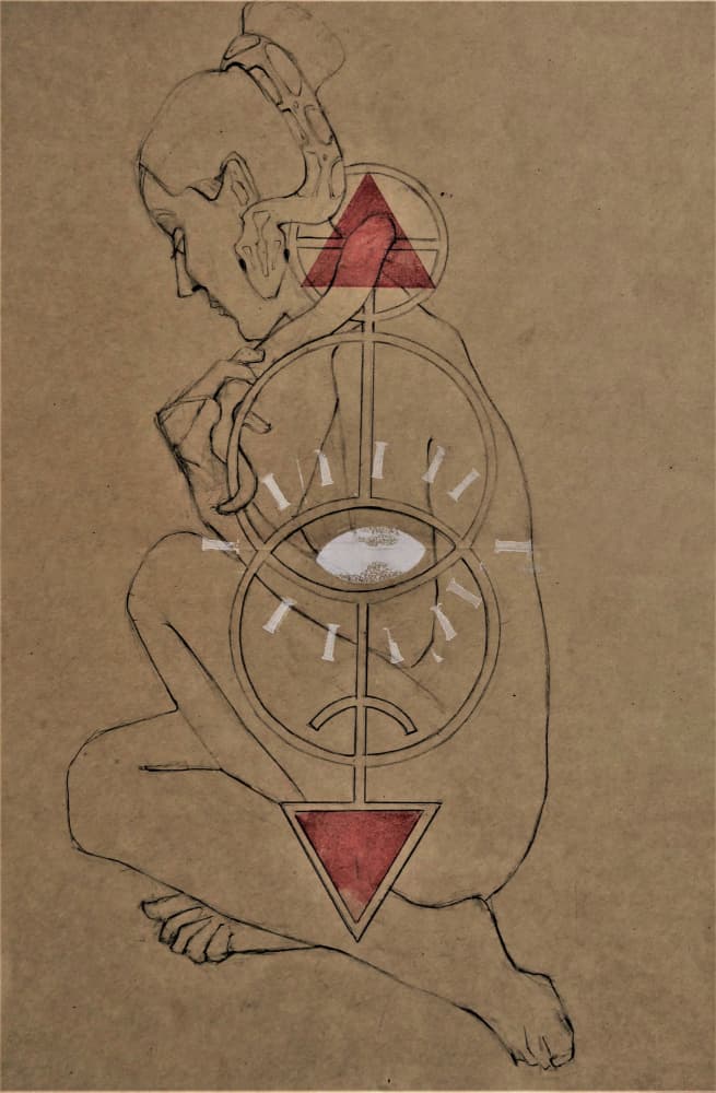 Sacred Geometry Woman by Doris Schmitz — canvas wall art