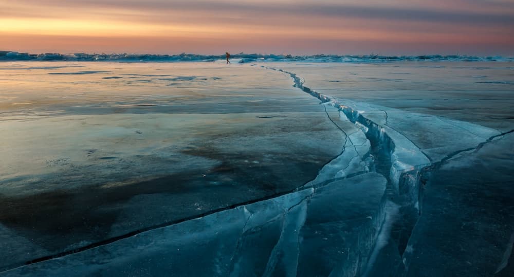 Cracked Ice Journey by Wim Denijs — canvas wall art