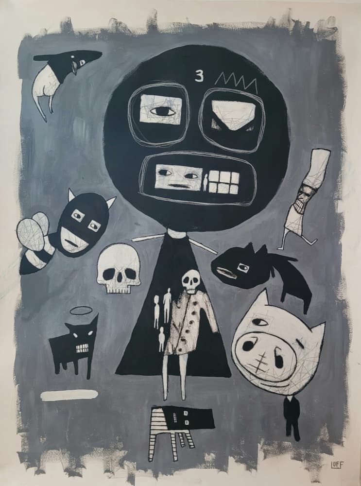 Dark Surreal Characters by Sam Luff — canvas wall art