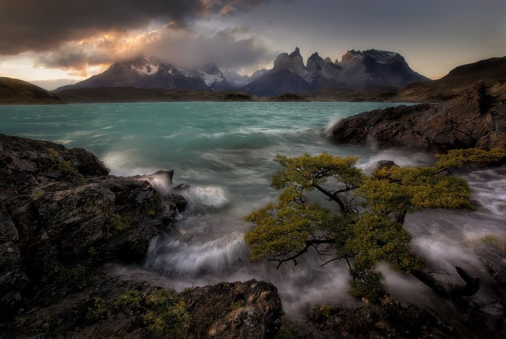 Dramatic Mountain Lake by Adhemar Duro — canvas wall art