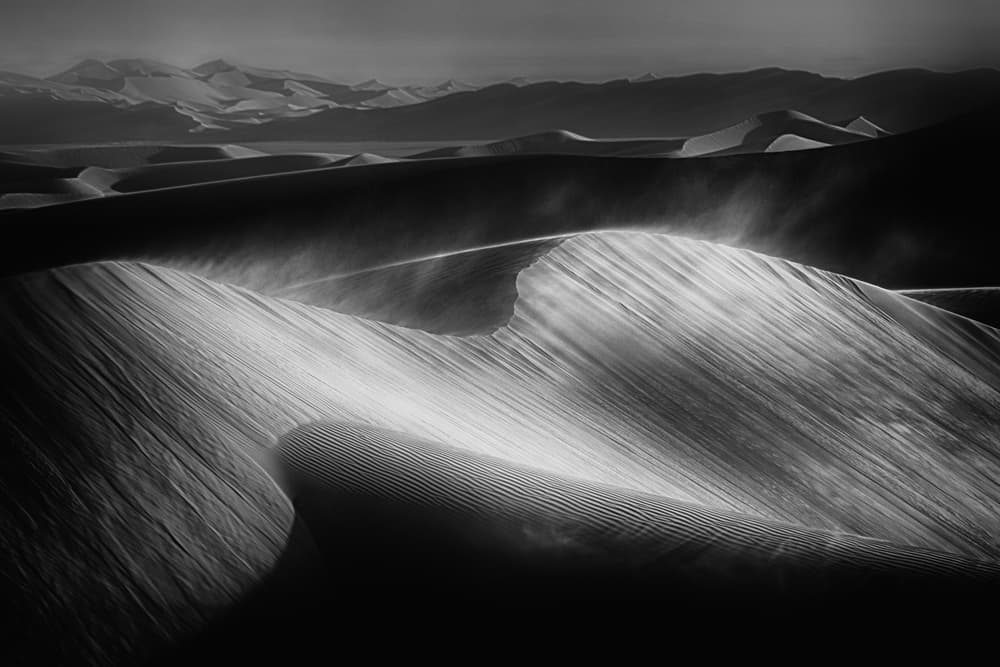 Wind Blown Dunes by Babak Mehrafshar — canvas wall art
