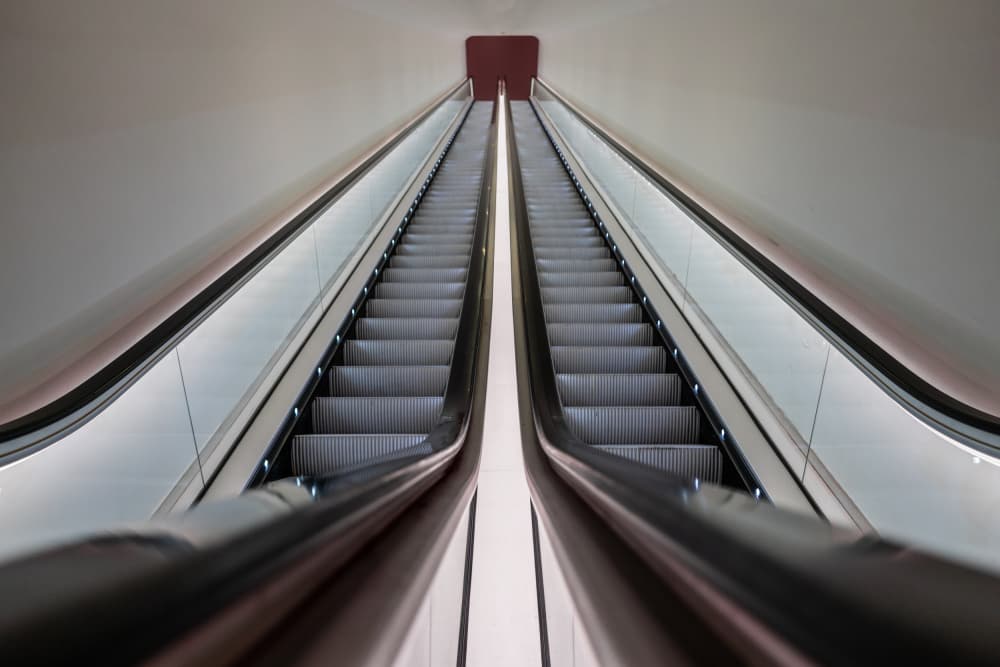 Long Modern Escalator by Jaap Koer — canvas wall art