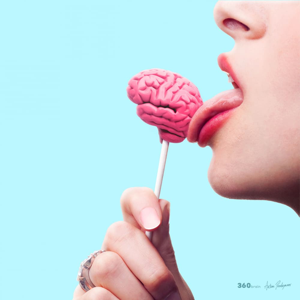 Sweet Brain Lollipop by Artem Pozdniakov — canvas wall art